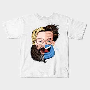 4 Faces of Robin Williams Kids T-Shirt